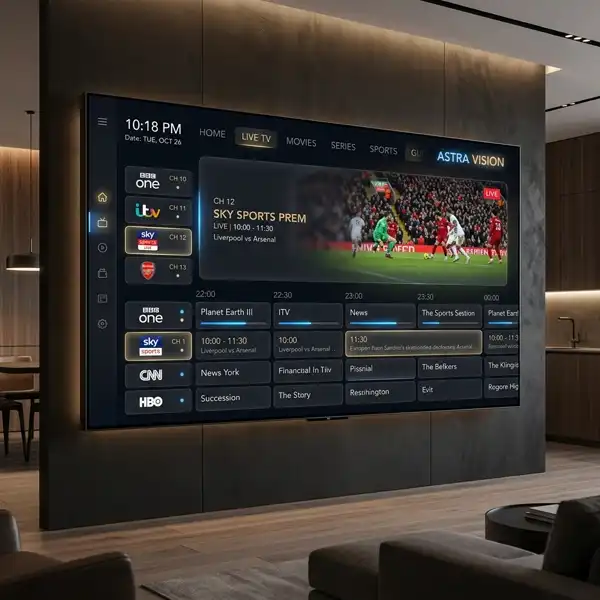 IPTV channel guide interface